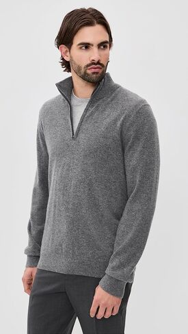 Vince Men's Cashmere Quarter Zip Sweater in Saudi Arabia