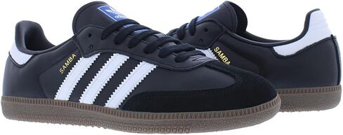 حذاء adidas Samba OG النسائي مقاس 8.5، اللون: أسود أساسي/أبيض سحابي/لثة in Kuwait