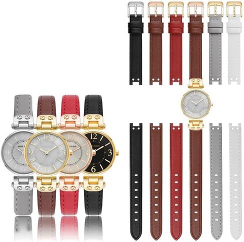 Leather watch strap for Anne Klein AK2156/2157/2618 notched watchband design. in Saudi Arabia