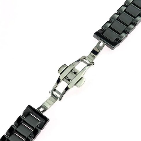 Ceramic Watch Band,18mm Universal Quick-release Strap, Stainless Steel Folding Buckle Wristband in Saudi Arabia