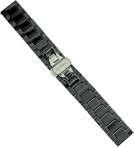Ceramic Watch Band,18mm Universal Quick-release Strap, Stainless Steel Folding Buckle Wristband in Saudi Arabia