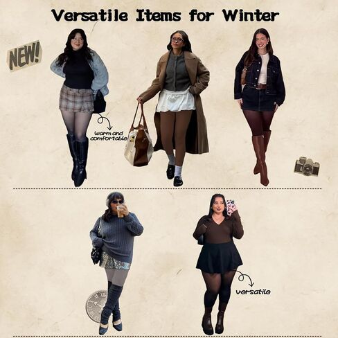 UniikStuff 2 Pairs Plus Size Fleece Lined Tights Womens- Winter Warm Fake Translucent Thermal Pantyhose leggings in Saudi Arabia