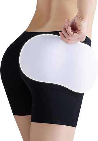 Women Seamless Butt Lifter Hip Enhancer No-Show Padded Shapewear Panties Underwear with Removable Pads in Saudi Arabia