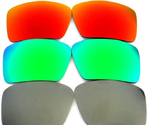 Galaxylense Replacement Lenses for Oakley Eyepatch 1&2 Gray&Green&Red Color Polarized 3 pairs,FREE S&H. in Saudi Arabia