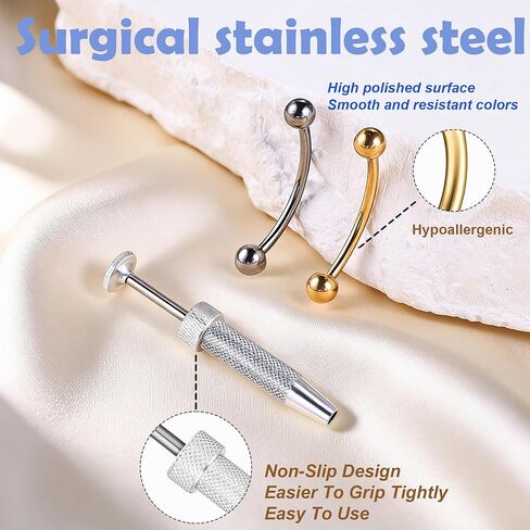 G23 Titanium 20G 18G 16G 14G Eyebrow Piercing Jewelry Rook Rings Curved Barbell Tiny Eyebrow Ring Internal Thread Labret Lip Daith Rook Earrings Navel Belly Button Rings in Saudi Arabia