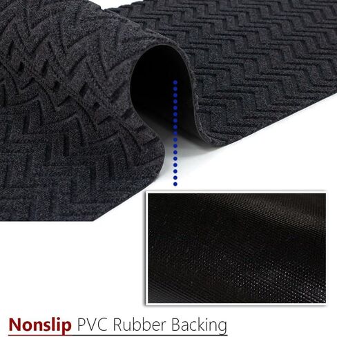 Runner Rug 2x6FT Custom Sizes,Commercial Hallway Runner Rubber Backing Non-Slip Carpet Washable Area Rugs for Entryway, Kitchen, Garage, Stairs, Front Door, Laundry Room,Grey in Saudi Arabia
