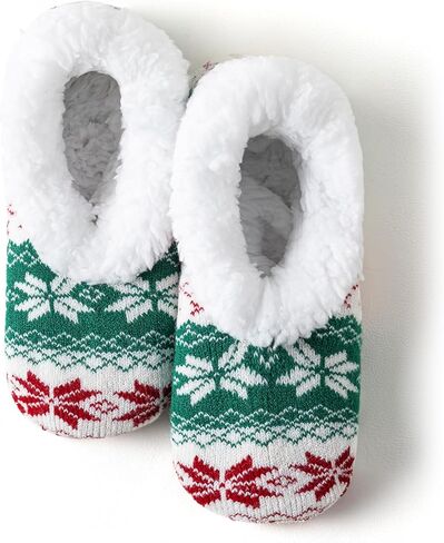 Sherpa Fleece Lined Fur Fuzzy Slipper Socks,Non Slip Fuzzy Plush Cable-Knit Home Slippers Ankle Socks for Women in Saudi Arabia