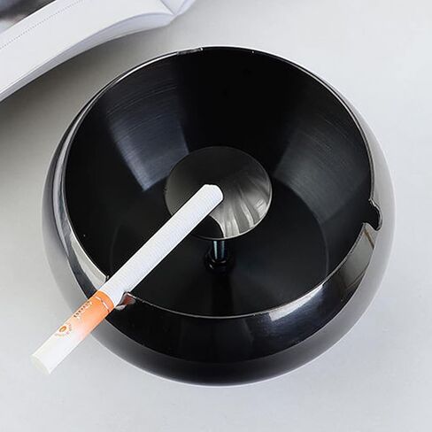 Large Outdoor Ashtray with Lid, hanlongyu Stainless Steel Ash Tray Sets for Weed, Metal Windproof Ashtrays for Cigarettes, Smokers, Desktop Smoking Ashtray Office Patio Home Decor in Saudi Arabia