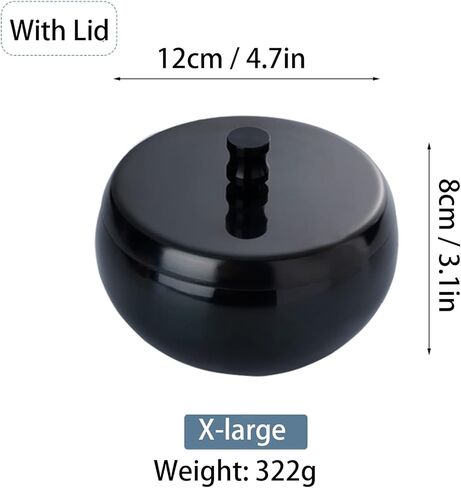 Large Outdoor Ashtray with Lid, hanlongyu Stainless Steel Ash Tray Sets for Weed, Metal Windproof Ashtrays for Cigarettes, Smokers, Desktop Smoking Ashtray Office Patio Home Decor in Saudi Arabia