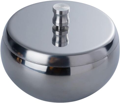 Large Outdoor Ashtray with Lid, hanlongyu Stainless Steel Ash Tray Sets for Weed, Metal Windproof Ashtrays for Cigarettes, Smokers, Desktop Smoking Ashtray Office Patio Home Decor in Saudi Arabia