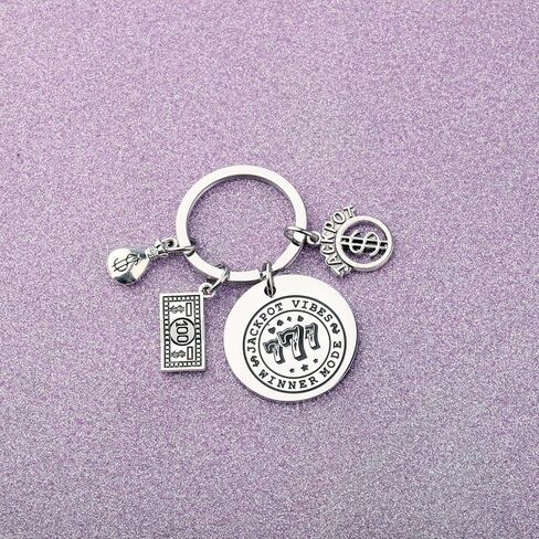 Casino Lover Gift Slot Machine Lucky 777 Las Vegas Gambling Keychain Gambler Ticket Jewelry Jackpot Vibes Winner Mode in Saudi Arabia