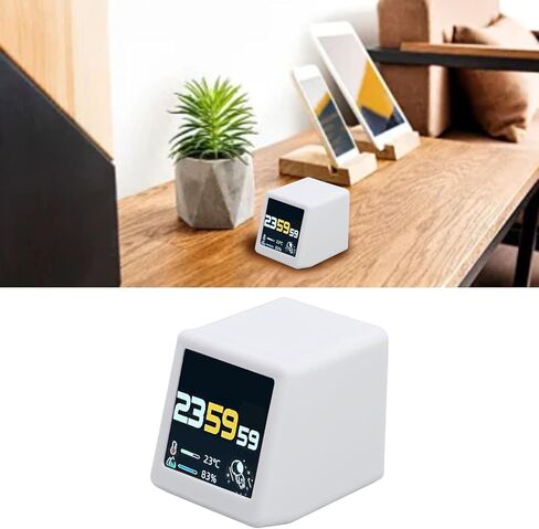 Pomya Bitcoin Stock Ticker Monitor Display Time Weather, WiFi Desktop Digital Clock, Multifunctional Easy Using Versatile App Integration and Photo Gallery Features in Saudi Arabia