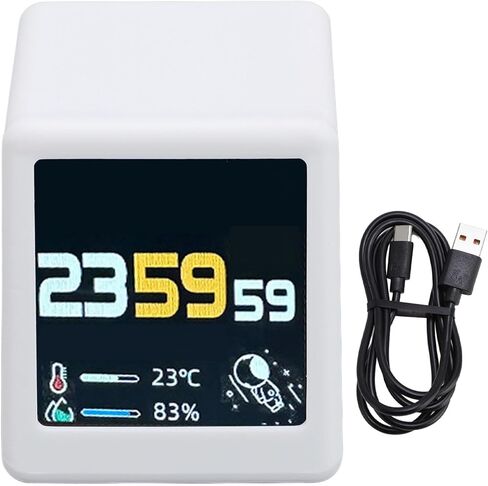Pomya Bitcoin Stock Ticker Monitor Display Time Weather, WiFi Desktop Digital Clock, Multifunctional Easy Using Versatile App Integration and Photo Gallery Features in Saudi Arabia
