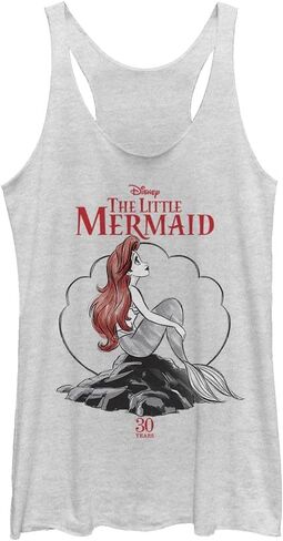 قميص بدون أكمام للسيدات من Disney Princesses Sketch Mermaid Anniversary بتصميم Racerback in Kuwait