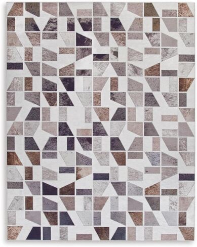 Signature Design by Ashley Jettner Contemporary 5' x 7' Chenille Printed Abstract Design Medium Area Rug, Multicolor in Saudi Arabia