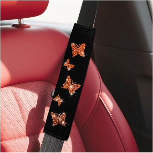 2pcs أغطية حزام مقعد السيارة ، واقي وسادة حزام الأمان من البوليستر ، وسادة وسادة حزام الأمان ، وسادة غطاء حزام آمنة للسيارات تساعد على حماية الرقبة والكتف ، عالمي لسيارات الدفع الرباعي ، الشاحنة ، RV （الوردي） in Kuwait