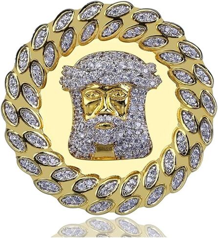 14K Gold Men's Cat Eye Moissanite Ring, Hip Hop Style Bold Statement Jewelry, Unique Gift for Him and Trendy Mens Fashion Accessory in Saudi Arabia