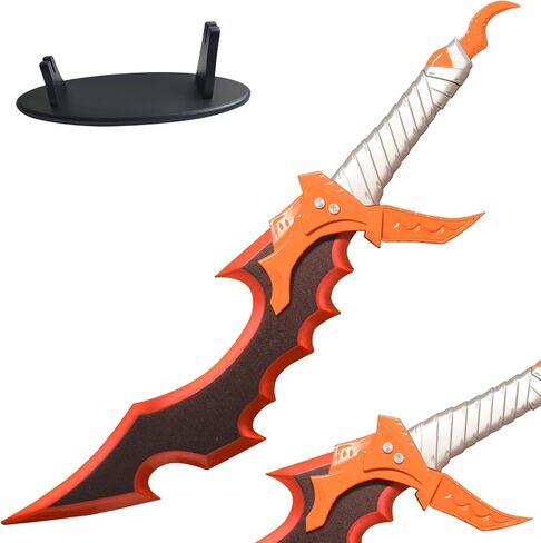 All Metal Anime Knight Killer Kasaka Sword Sung Jingwoo with Display Stand for Collection, Cosplay-21.7 Inch Red in Saudi Arabia