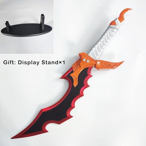 All Metal Anime Knight Killer Kasaka Sword Sung Jingwoo with Display Stand for Collection, Cosplay-21.7 Inch Red in Saudi Arabia