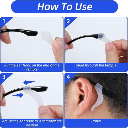 40 Pairs Eyeglasses Nose Pads Ear Clips 0.75in Adhesive Anti Slip Clear Silicone Nose Grips Comfort Soft Silicone Glasses Grips for Sunglasses Reading Glasses in Saudi Arabia