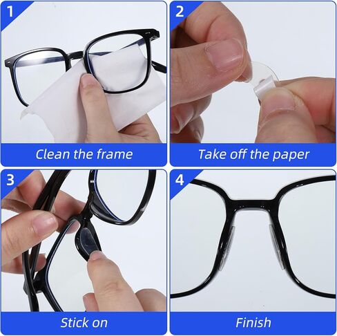 40 Pairs Eyeglasses Nose Pads Ear Clips 0.75in Adhesive Anti Slip Clear Silicone Nose Grips Comfort Soft Silicone Glasses Grips for Sunglasses Reading Glasses in Saudi Arabia