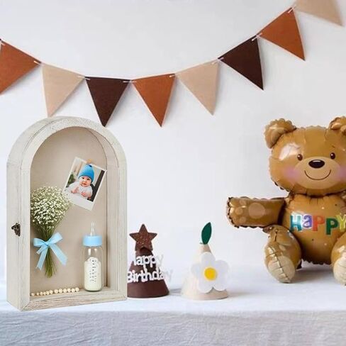 إطار صندوق ظلال مقاس 11 × 16 مع زجاج شبكي، إطار صندوق ظل عميق مع ظهر من الكتان وأرفف قابلة للإزالة، علبة عرض زجاجية خشبية للميداليات والصور والتذكارات والجوائز، عمق 4 بوصات (أبيض) in Kuwait