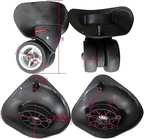 A08 Replacement Wheels for Luggage, Universal Silent Wheel for Travel Bag, Small in Saudi Arabia
