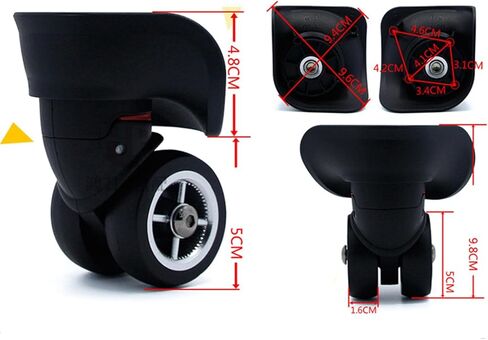A08 Replacement Wheels for Luggage, Universal Silent Wheel for Travel Bag, Small in Saudi Arabia