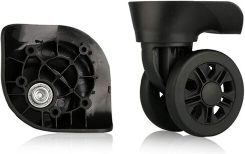 Luggage Wheels Replacement, (Set of a Pair) 360 Degree Swivel Luggage Mute Wheel Suitcase Replacement Repair Wheels Parts Spinner, Black in Saudi Arabia