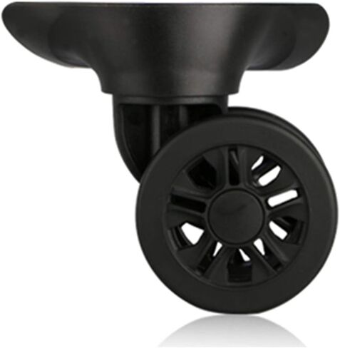 Luggage Wheels Replacement, (Set of a Pair) 360 Degree Swivel Luggage Mute Wheel Suitcase Replacement Repair Wheels Parts Spinner, Black in Saudi Arabia