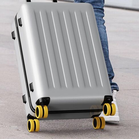 8 Pack Luggage Wheels Covers, Silicone Luggage Wheel Protector Covers for most 8 Spinner Wheel Suitcases or Office Chair Caster, Durable,Mute and Shock Absorption(Black) in Saudi Arabia