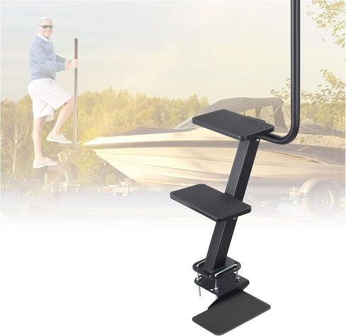 4-Step Boat Steps for Trailer with Handle,Heavy Duty Non-Slip Boat Trailer Steps Universal Fit for Bass/Pontoon Boat Trailers in Kuwait
