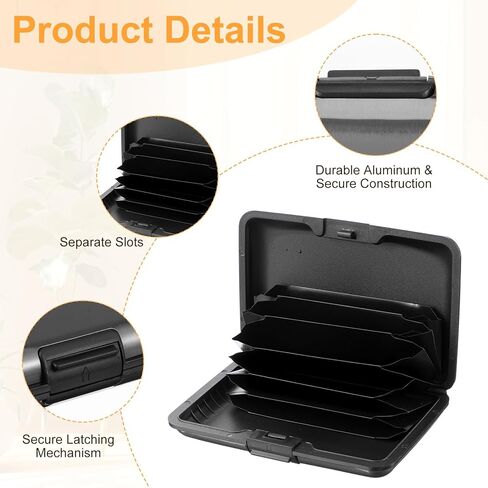 12 قطعة من حامل بطاقات الائتمان المعدنية بتقنية RFID - حافظة محفظة رفيعة من الألومنيوم لبطاقات العمل مع مشبك آمن للرجال والنساء (11 لونًا متنوعًا) in Kuwait