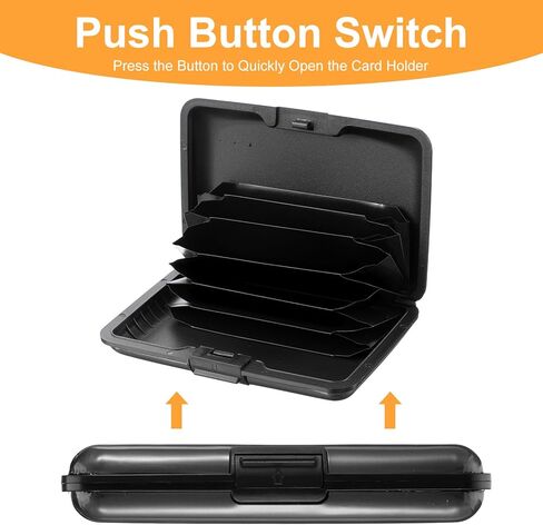 12 قطعة من حامل بطاقات الائتمان المعدنية بتقنية RFID - حافظة محفظة رفيعة من الألومنيوم لبطاقات العمل مع مشبك آمن للرجال والنساء (11 لونًا متنوعًا) in Kuwait