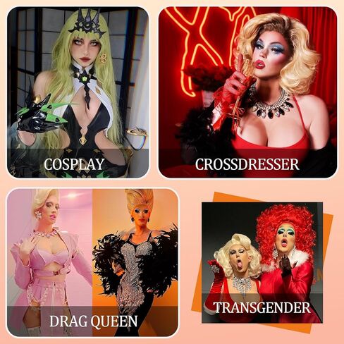 Qianbei Silicone Breastplate Round Collar Silicone Breast Forms for Crossdresser Drag Queen B-G Cup in Kuwait