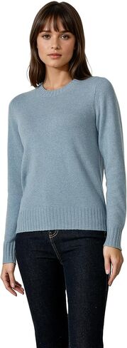 Women’s 100% Pure Cashmere Sweater – Grade A Mongolian Cashmere, Soft Crew Neck Pullover for Women, Warm Classic Fit in Saudi Arabia