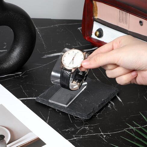 Prasacco Clear Watch Display Stand، 2 Pack Watch حامل منظم الساعات عرض موقف الرف لتخزين المجوهرات سوار، رف عرض الساعات الشفافة in Saudi Arabia