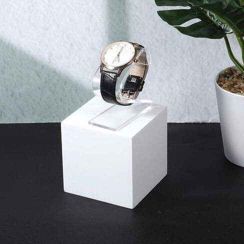 Prasacco Clear Watch Display Stand، 2 Pack Watch حامل منظم الساعات عرض موقف الرف لتخزين المجوهرات سوار، رف عرض الساعات الشفافة in Saudi Arabia