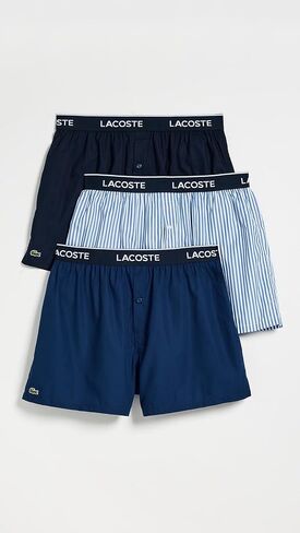 مجموعة من 3 بوكسرات بوكسر قطنية للرجال من Lacoste in Saudi Arabia