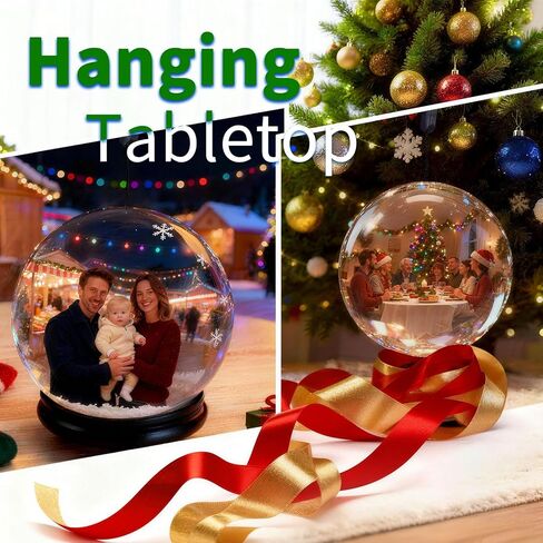 Memory Sphere 2.7" 3D Crystal Ball with Sound - Personalized Upload Your Own Videos & Photos | Custom Gift for Christmas, Couples, Anniversary, Birthday & Wedding (Black) in Saudi Arabia