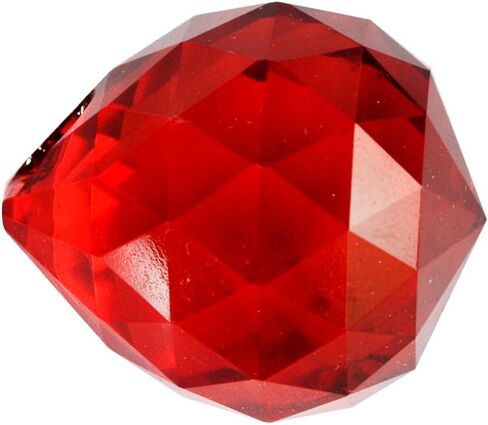 fengshuisale 30mm Crystal Ball Prisms for Chandelier, Ceiling Light, Christmas Tree, Window Display, Wedding Display, Curtains W Red String Bracelet (Red) in Saudi Arabia