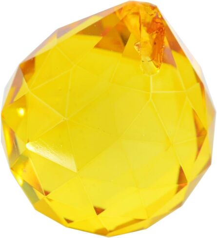 fengshuisale 30mm Crystal Ball Prisms for Chandelier, Ceiling Light, Christmas Tree, Window Display, Wedding Display, Curtains W Red String Bracelet (Red) in Saudi Arabia