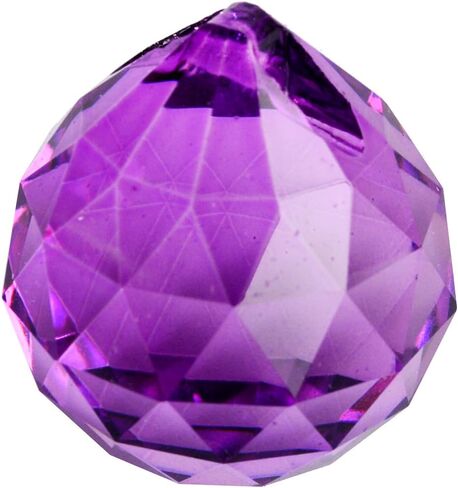 fengshuisale 30mm Crystal Ball Prisms for Chandelier, Ceiling Light, Christmas Tree, Window Display, Wedding Display, Curtains W Red String Bracelet (Red) in Saudi Arabia