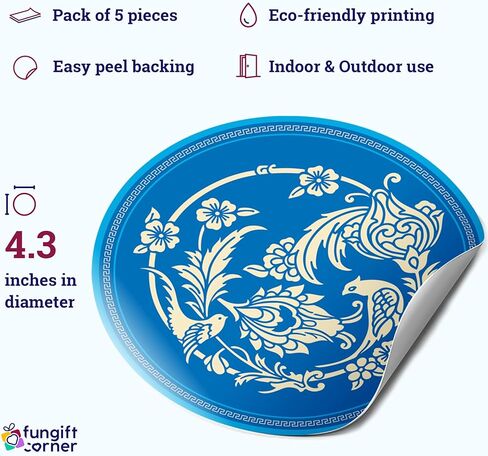Annual Wealth Amulet 2026 Feng Shui Stickers, Symbol of Prosperity, Flow & New Beginnings, Decorative Feng Shui Stickers for Balance and Growth Energy, Made in USA (5 Pack) in Saudi Arabia