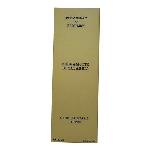 Cereria Molla 1899 Bergamotto di Calabria رذاذ الغرفة ورذاذ الجسم، عطر البحر الأبيض المتوسط ​​مع الهيل وخشب الصندل والأوكالبتوس، 3.4 أونصة سائلة in Saudi Arabia