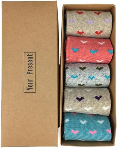 5 Pairs Christmas Reindeer Socks for Women, Christmas Socks Perfect Christma Gift for Family in Saudi Arabia