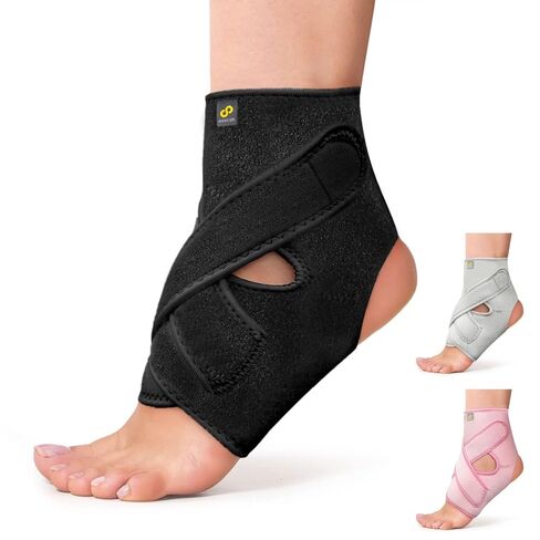 Bracoo Ankle Support Brace For Men & Women, Adjustable Compression Sleeve Strap Wrap, Sprain, Arthritis, Pain Relief, Sports Injuries and Recovery, Breathable Neoprene Brace, FS10 in Saudi Arabia