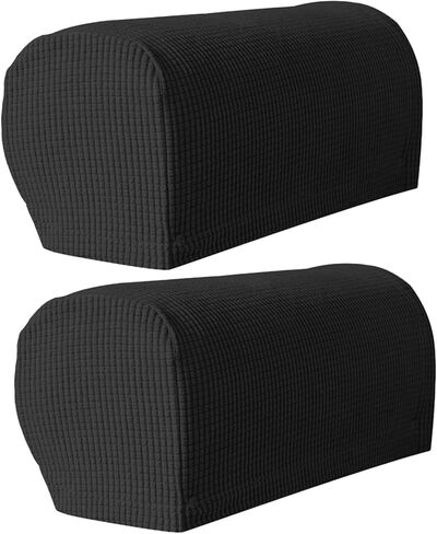 Armrest Chair Covers, Set of 2 Stretch Armchair Couch Arm Rest Cover Anti-Slip Spandex Polyester Sofa Chair Arm Caps Slipcovers for Furniture Protector,Orange in Saudi Arabia