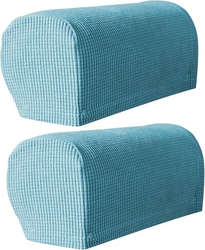 Armrest Chair Covers, Set of 2 Stretch Armchair Couch Arm Rest Cover Anti-Slip Spandex Polyester Sofa Chair Arm Caps Slipcovers for Furniture Protector,Orange in Saudi Arabia