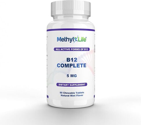 ميثيل-لايف B12 قوة احترافية كاملة نشطة B12 تكفي لمدة 3 أشهر. مضغ. 2.5 مجم ميثيل كوبالامين ميثيل، 1.25 مجم هيدروكسي ب12 و 1.25 مجم أدينوسيل كوبالامين in Kuwait